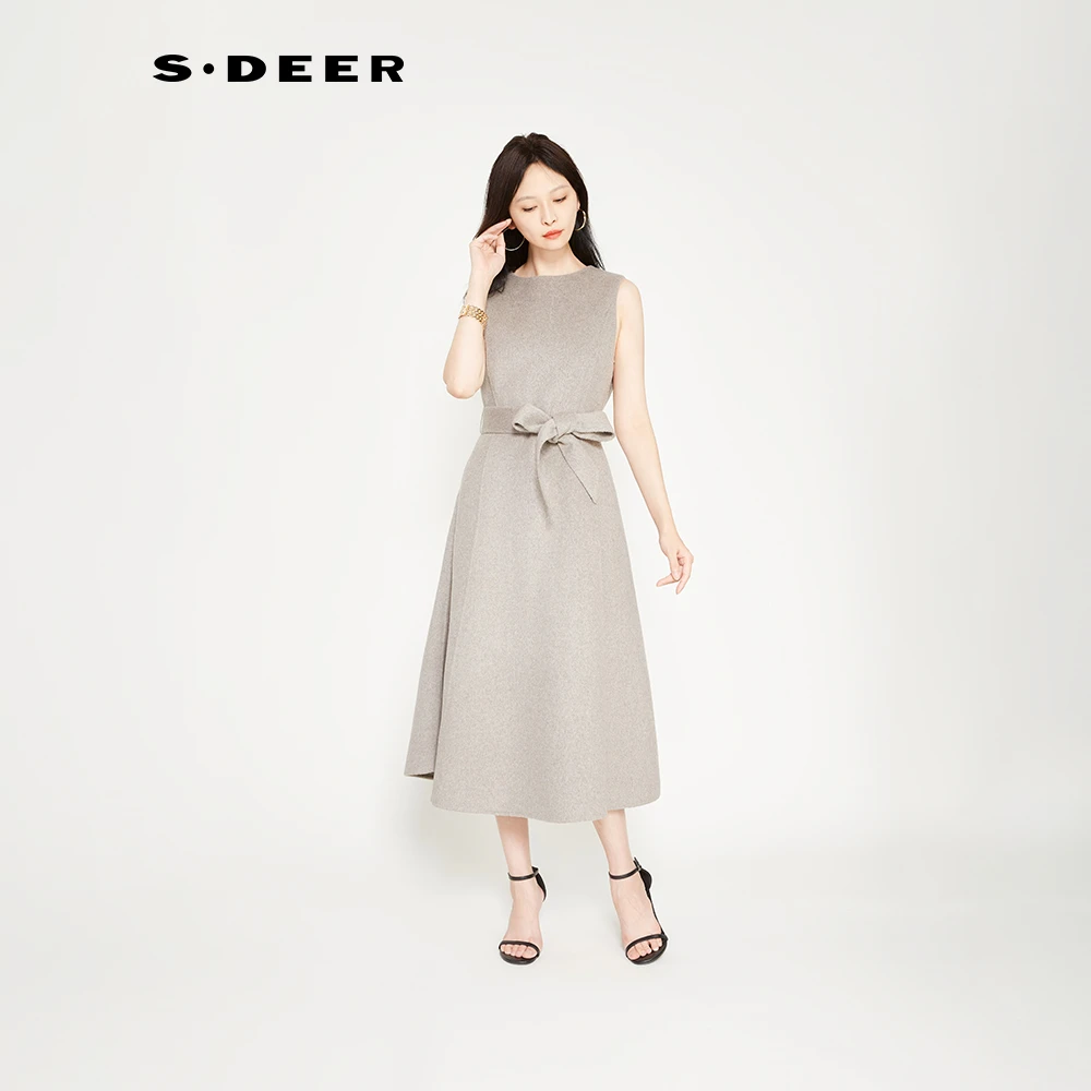 圣迪秋冬季高端气质时尚优雅气质高级感女装休闲连衣裙S244Z1203