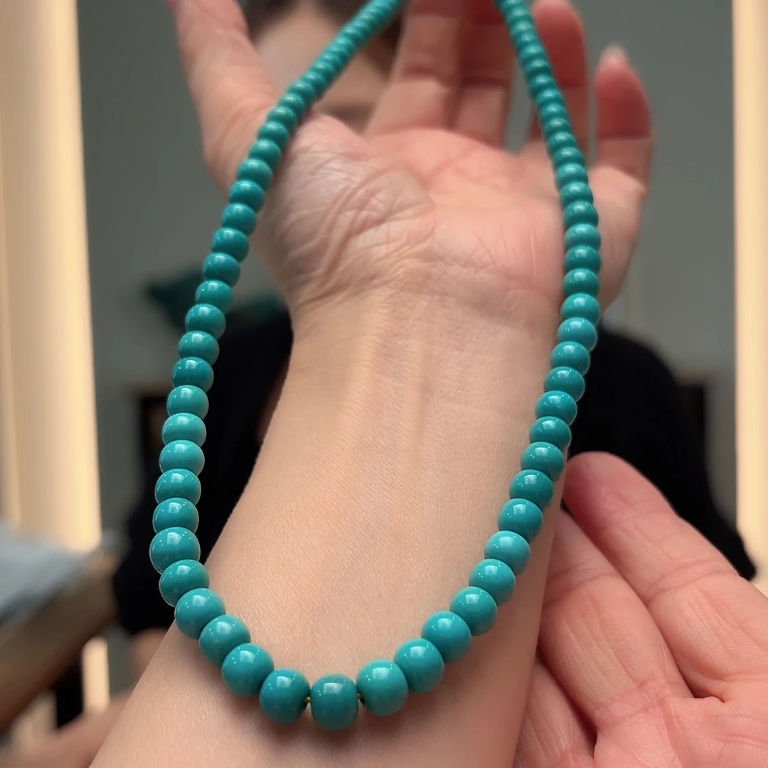 绿松石18K金镶嵌颈饰