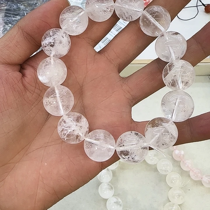 未镶嵌手链水晶白雪花幽灵