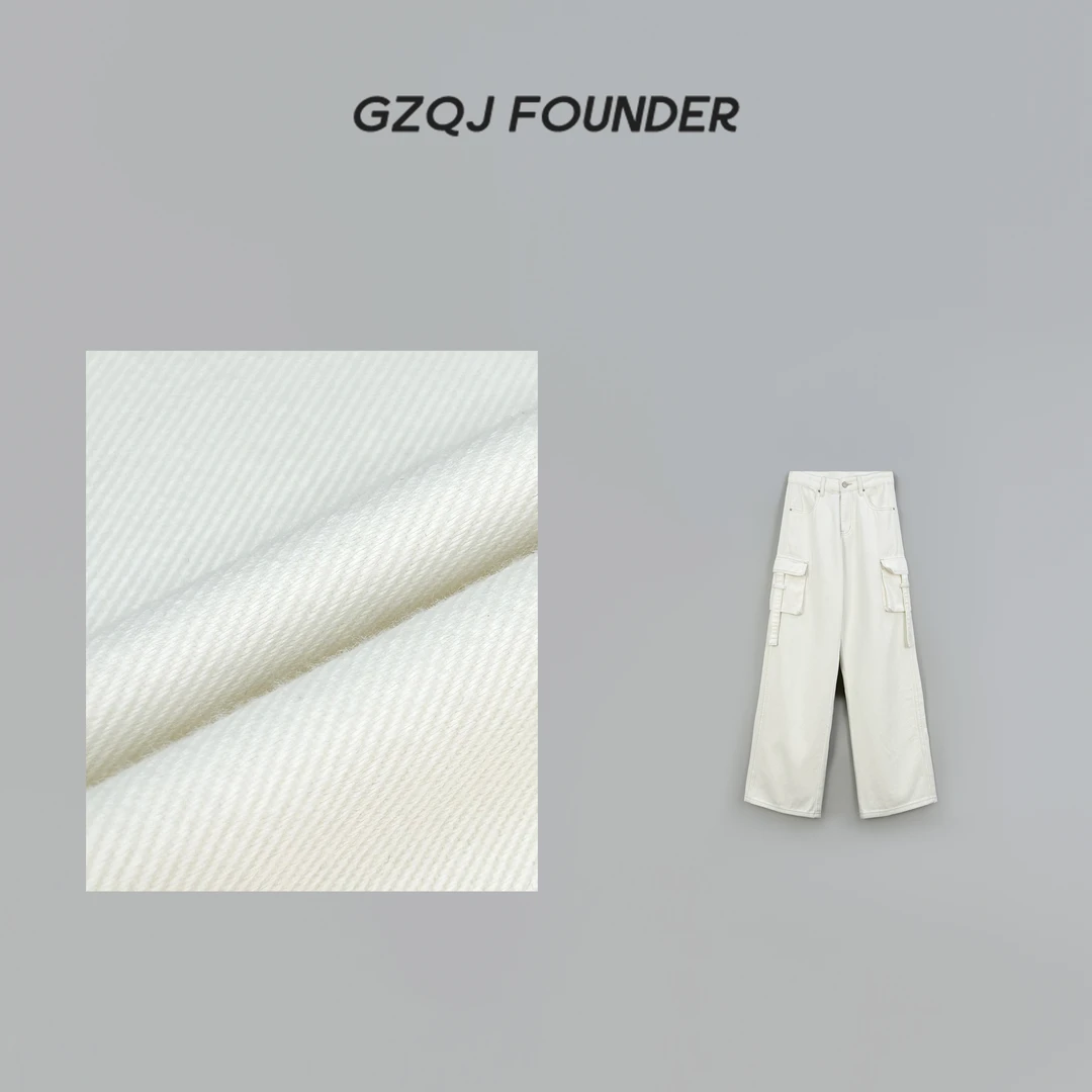 GZQJ【牛仔工装裤】纯棉高腰阔腿牛仔裤女夏季休闲裤G8067
