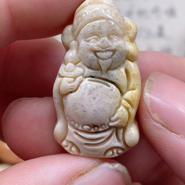 颈饰未镶嵌硅化珊瑚（珊瑚玉）小