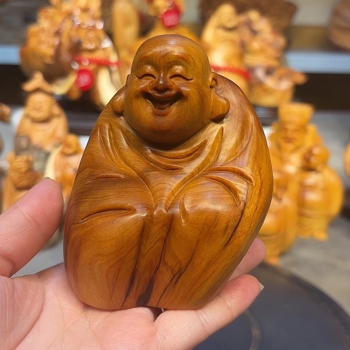 柏木太行崖柏弥勒佛