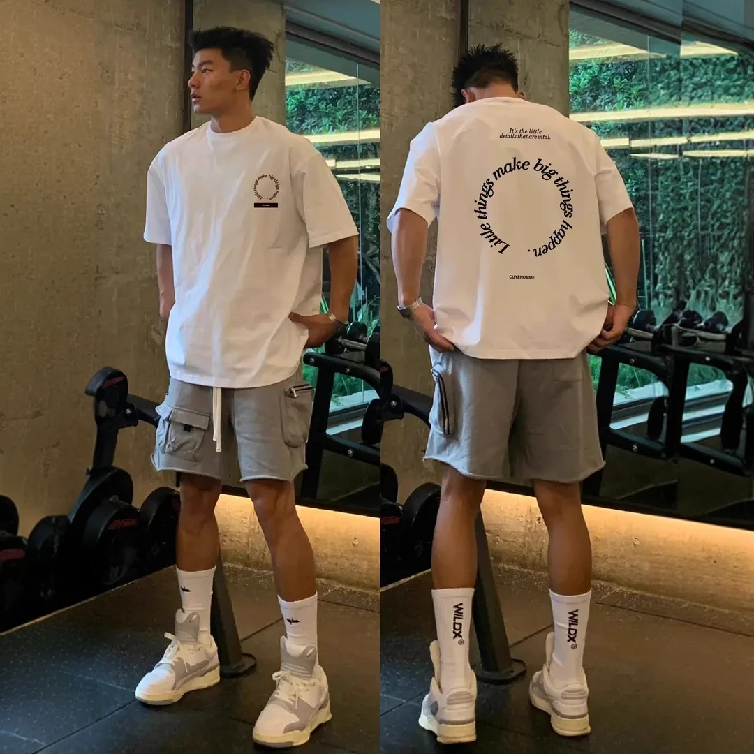 【重磅纯棉】2025新款cleanfit短袖T恤美式简约宽松潮流休闲夏季ins