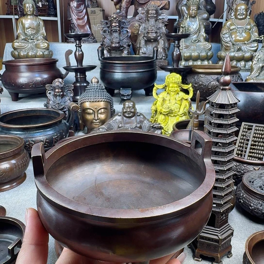 家用供香炉纯铜工艺品摆件