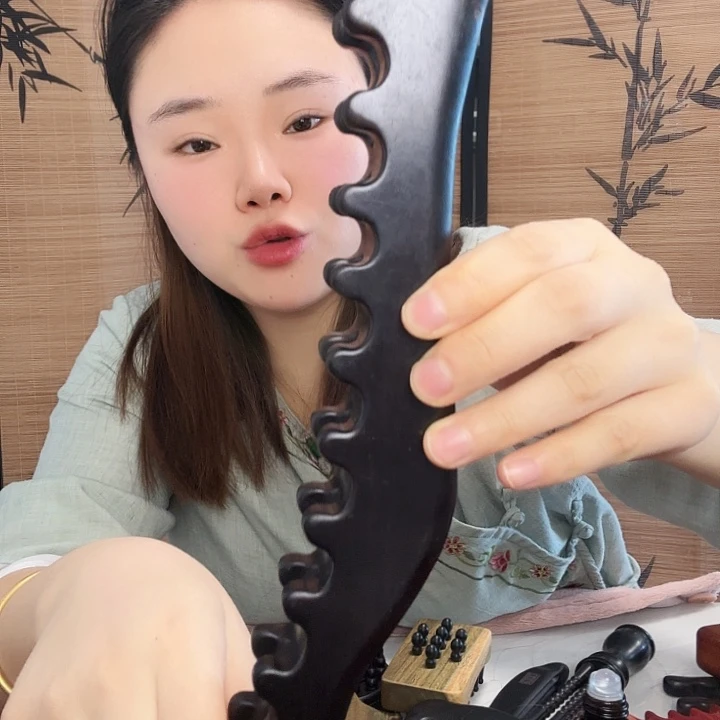 紫光檀58厘米龙棍瑕疵款