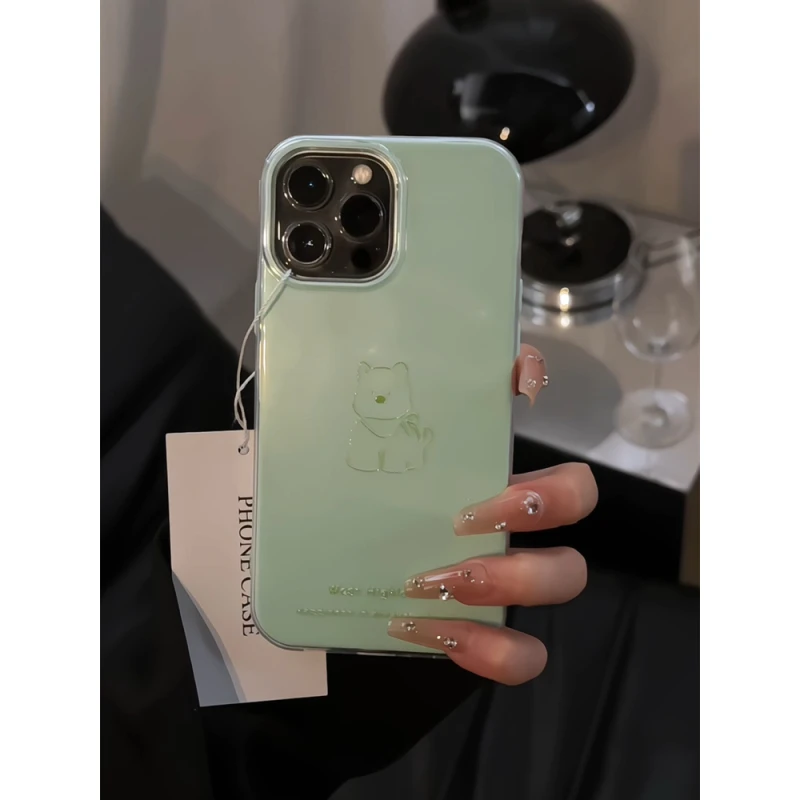 适用苹果16pro创意iPhone15果冻手机壳可爱防摔华为p60线条西高地