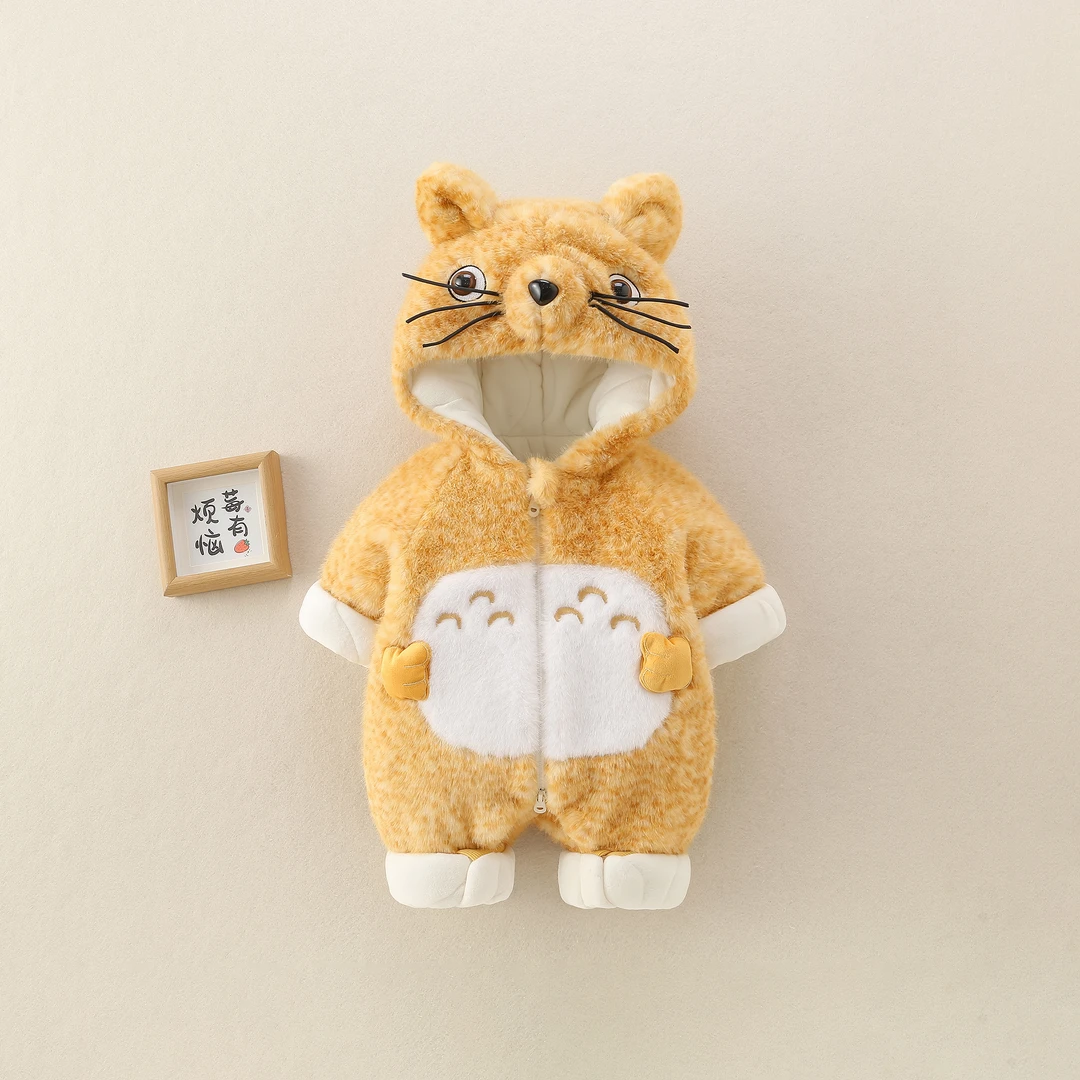 BBQ可爱外出服婴幼儿宝宝龙猫爬服哈衣超萌连体衣