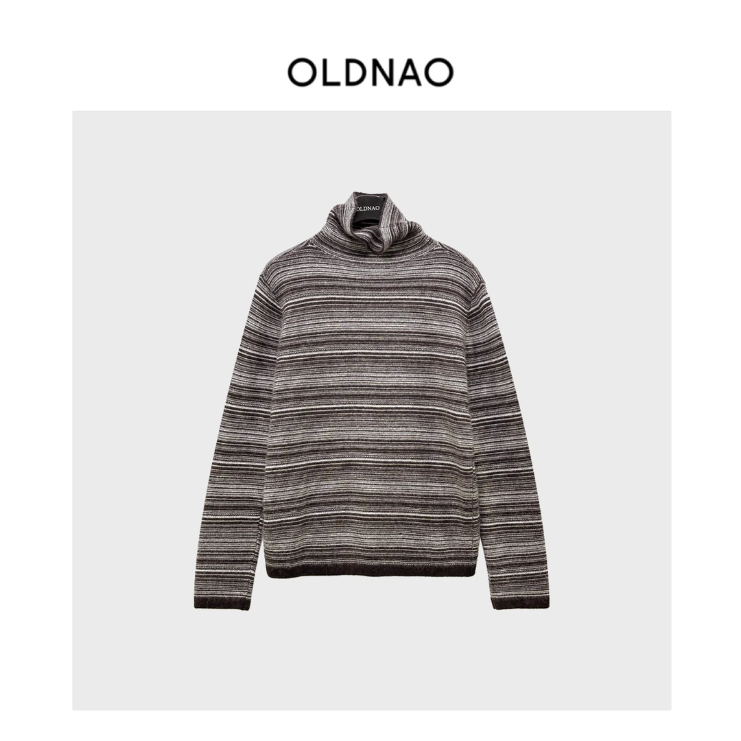 【OLDNAO】品牌订单线羊毛细条纹高领毛衣-SX-WM53866