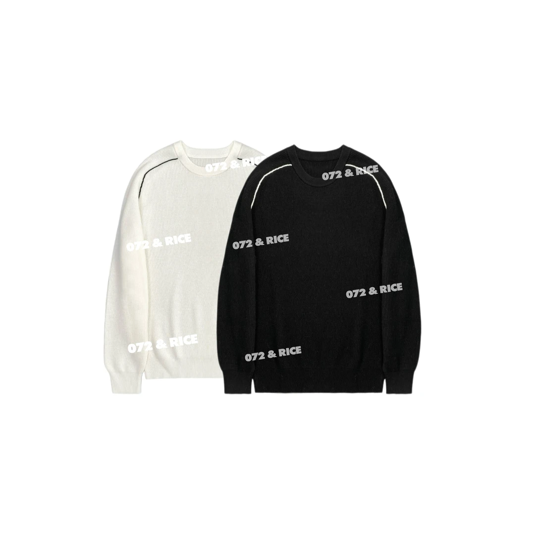 072 & RICE【马鞍】绵羊毛+山羊绒 秋季圆领长袖针织衫 A9293 618FF