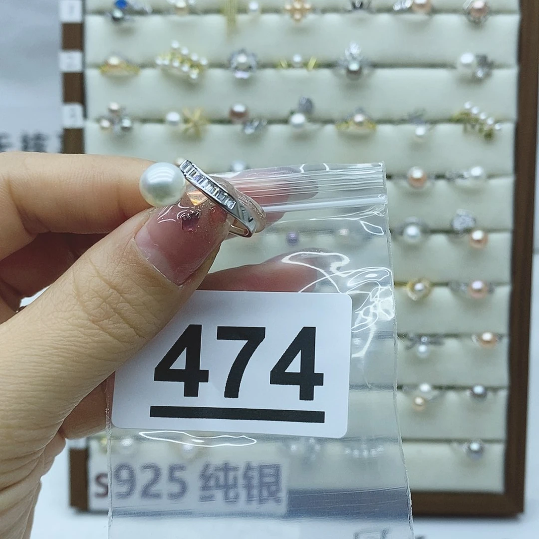 淡水珍珠戒指银S925镶嵌时*妹474