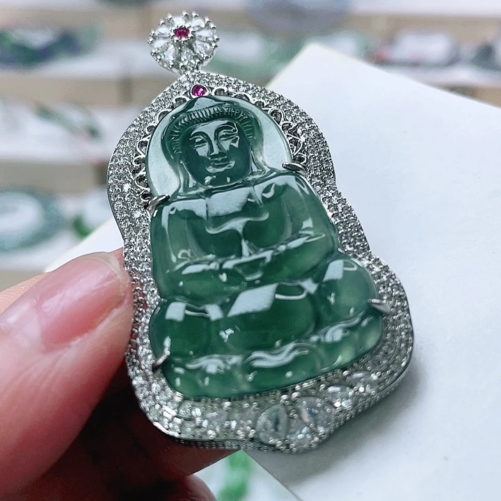 翡翠未镶嵌手链天然翡翠吊坠