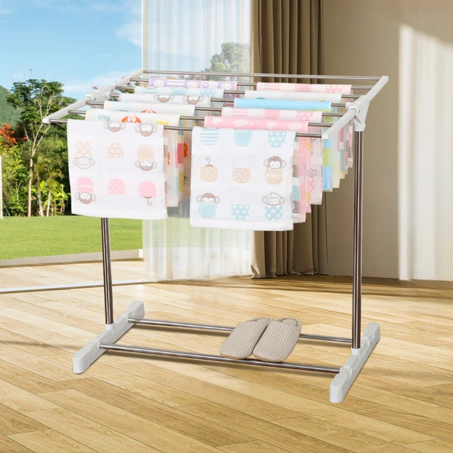 晾衣架室内家用毛巾架子落地折叠飘窗台卫生间小型迷你婴儿晒衣架