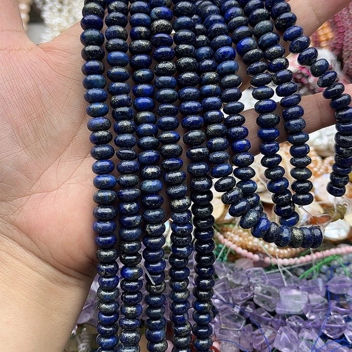 玛瑙/玉髓未镶嵌珠宝半成品一条8mm青金算盘珠