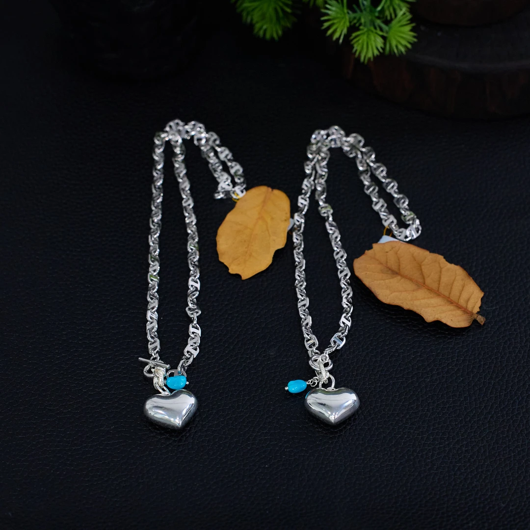 【歪歪】美松猪鼻爱心项链*（多样性发一）XB-H7798