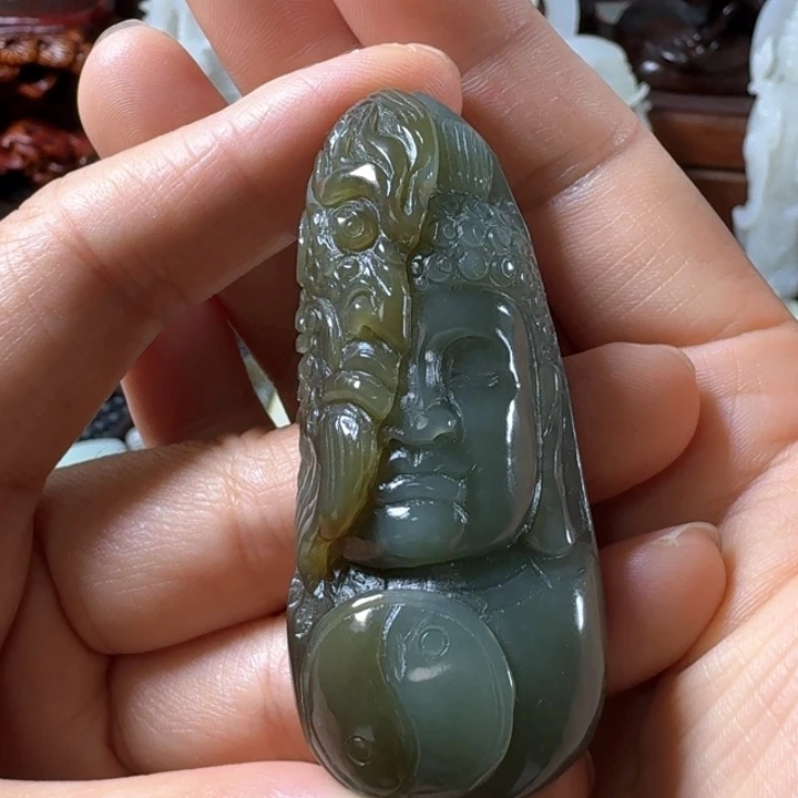 和田玉未镶嵌挂件