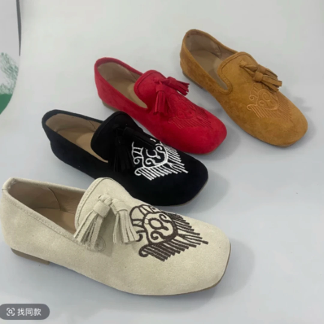 8乐福鞋胶粘鞋豆豆鞋平底鞋胶粘经典薄款素面春季