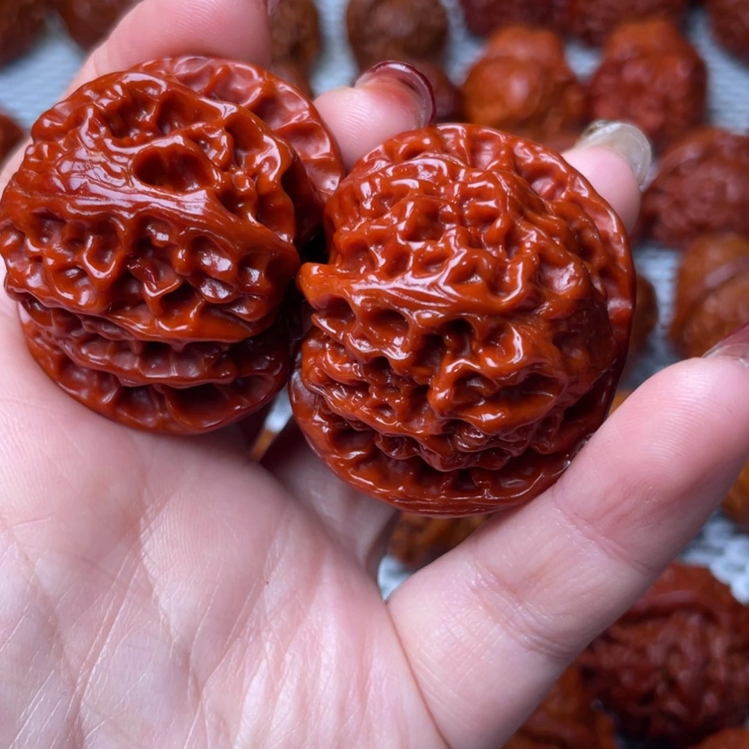 桃核吊坠文玩核桃 手把件 苹果圆 42