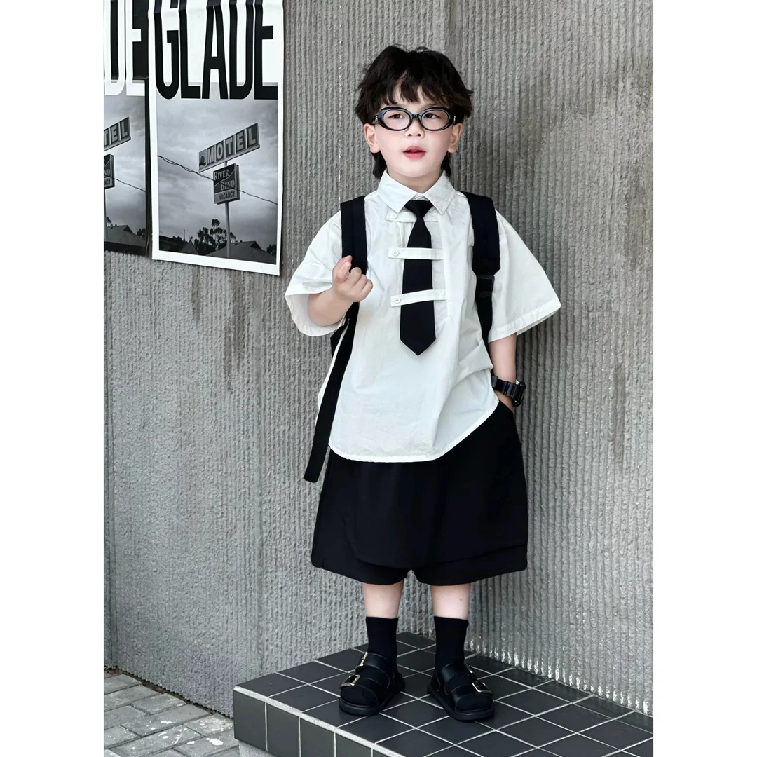 kb7316&7317｜夏季儿童韩版 生日小衬衫裤子来啦 超干净！