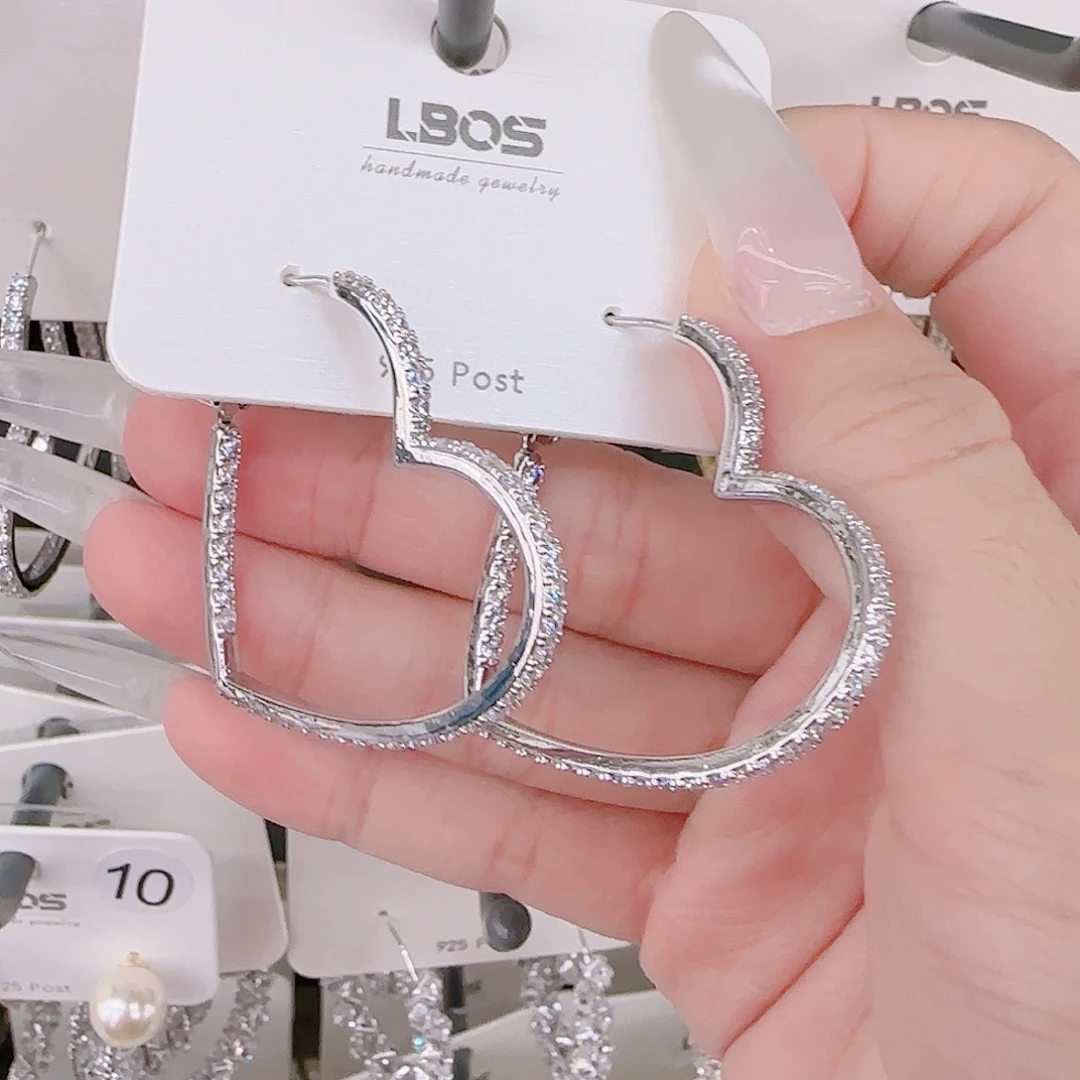 锆石铜合金925银耳环