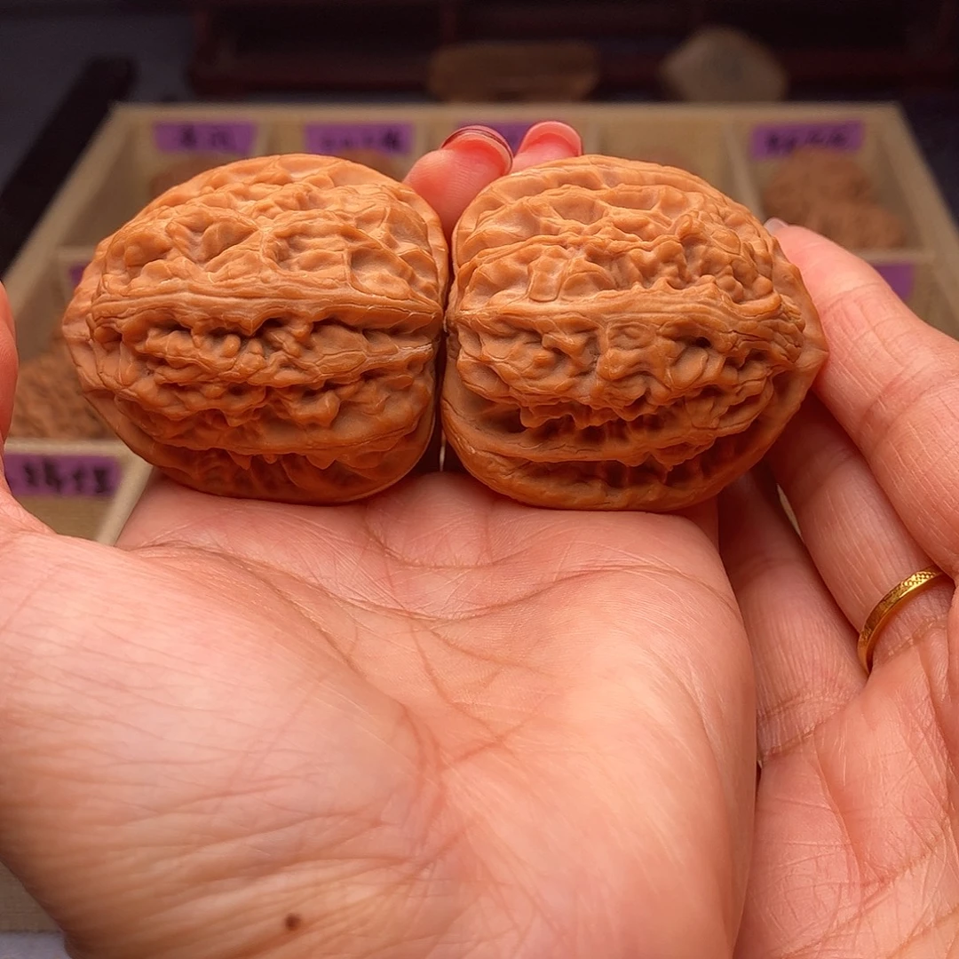 吊坠文玩核桃红锦鲤42