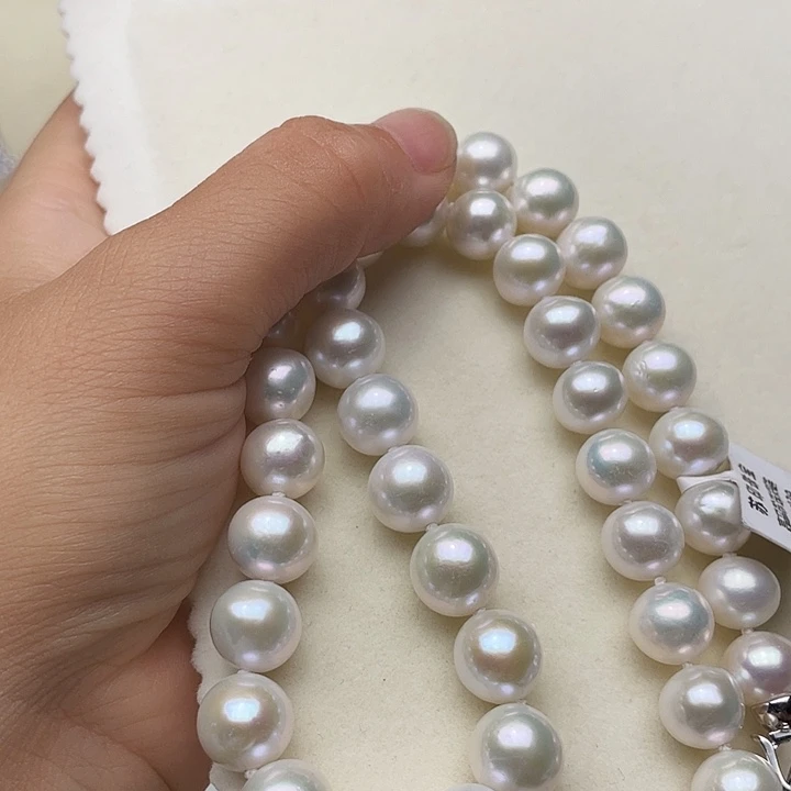 淡水珍珠银S925镶嵌颈饰卡11➕高品极光白炫澳绿炫彩收藏级毕业