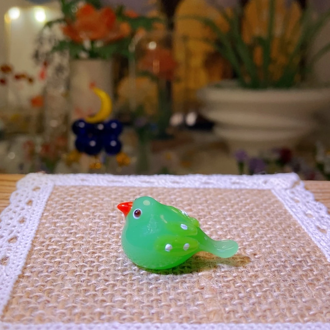 琉璃手工艺品小鸟