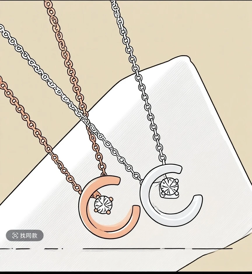 钨金项链 HY 小香拥抱项链 高定