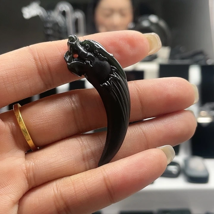 【闪购商品】和田玉（青玉）颈饰未镶嵌云*鹤