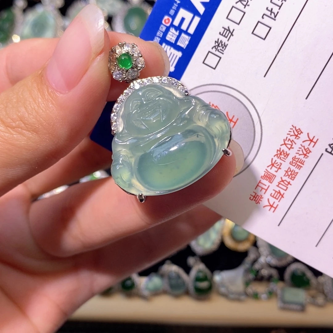 翡翠未镶嵌颈饰天然