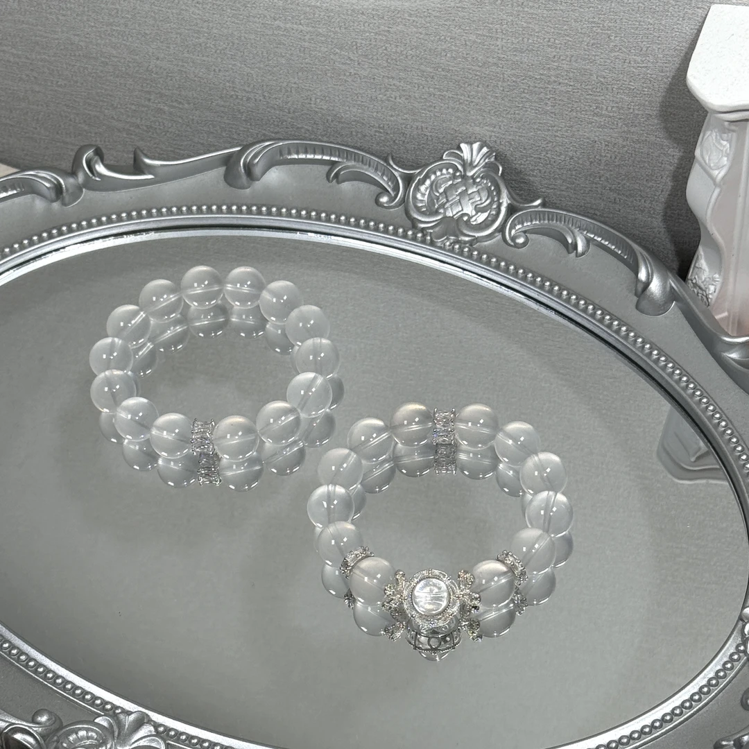 此品129元，链接需拍2份，单拍发空包《绒白梦境》奶白晶手串