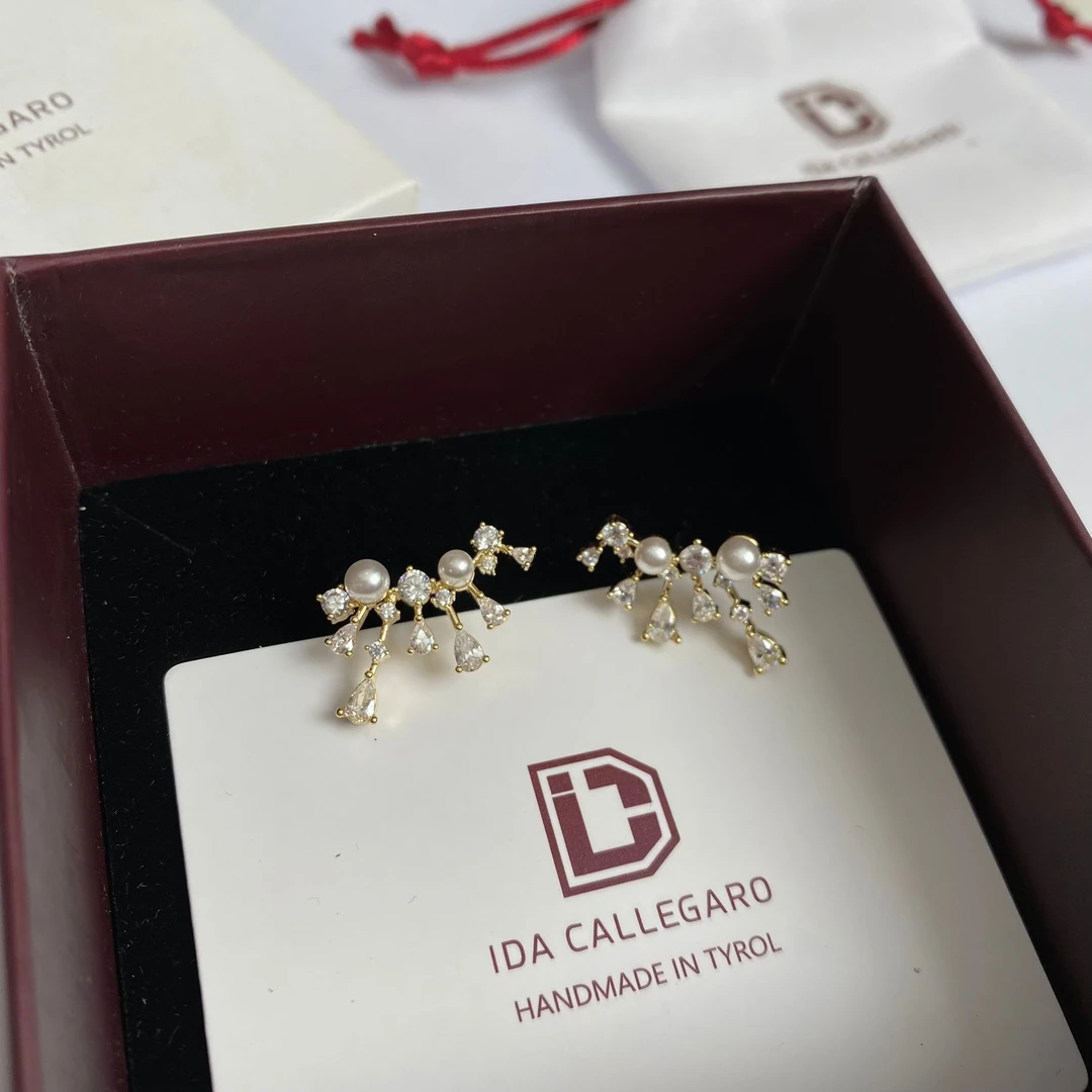 铜合金耳饰 《货号9057》刘亦菲同款璀璨烟花气质耳钉