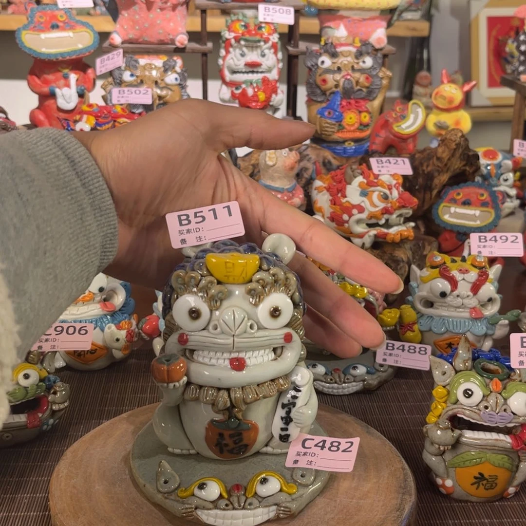 泥塑丑*纯手工茶宠摆件