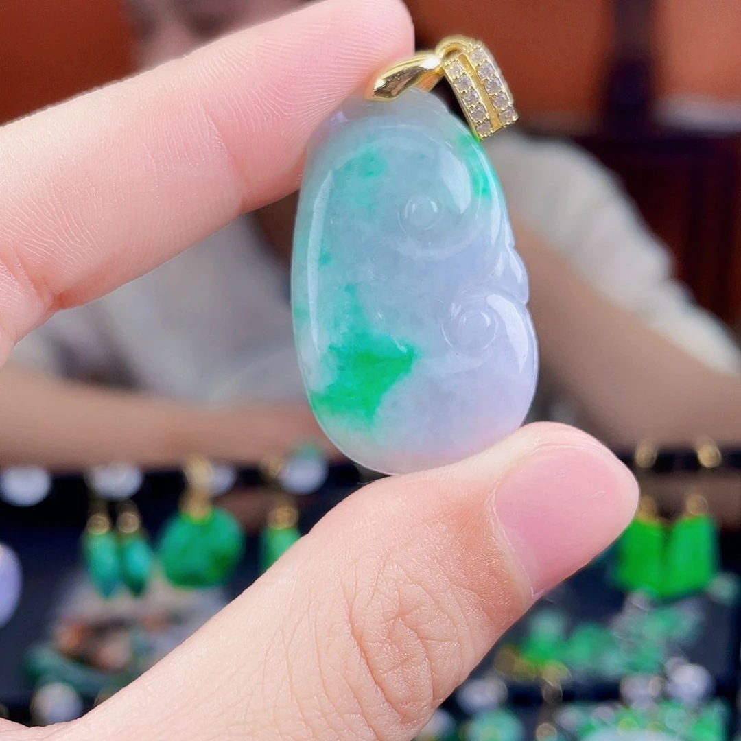 翡翠未镶嵌耳饰饰品