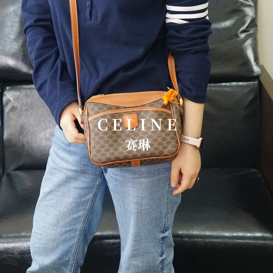95新 Celine/思琳 老花斜挎包/JJ02608947/8947