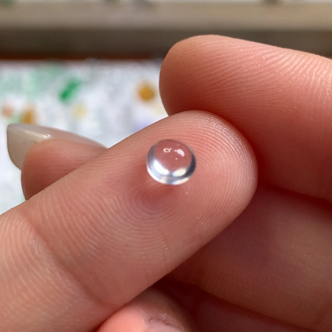 翡翠未镶嵌颈饰卡4.8正圆龙石种蛋面