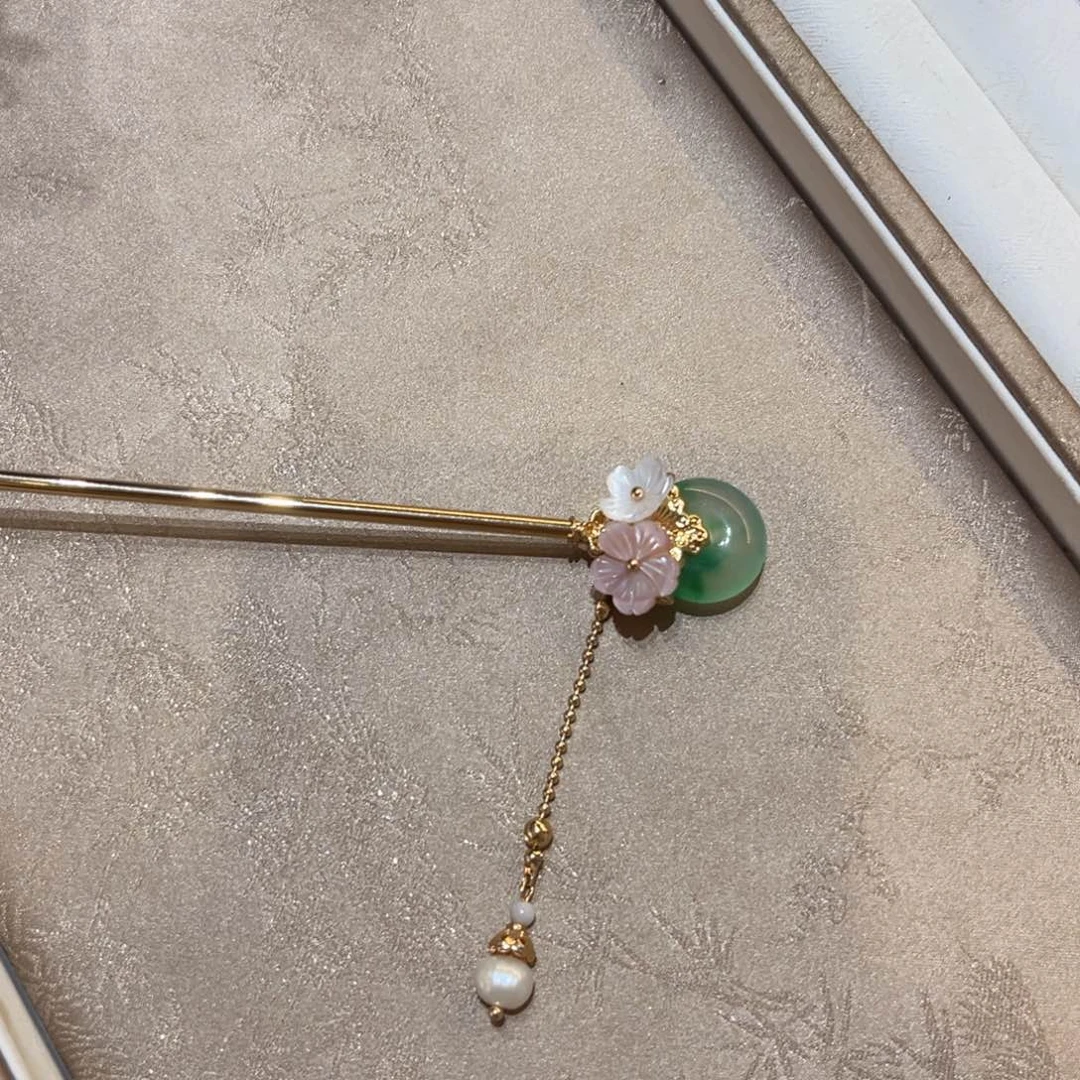 铜合金木质绿色平安扣