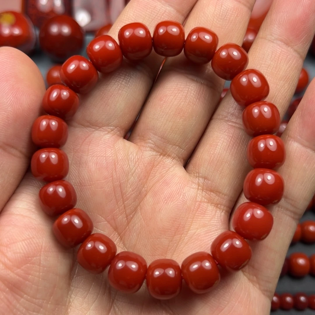 南红玛瑙未镶嵌珠宝奇石尺寸10/9正锦红