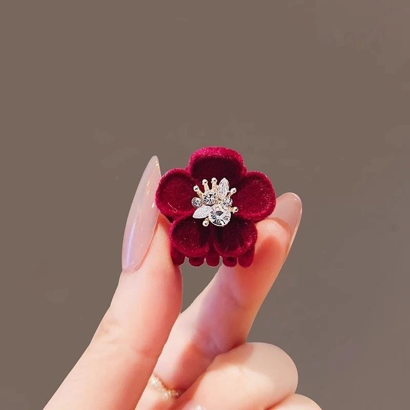 红色新年浏海夹子发夹女秋冬边夹小号抓夹前额碎发侧边发夹发饰