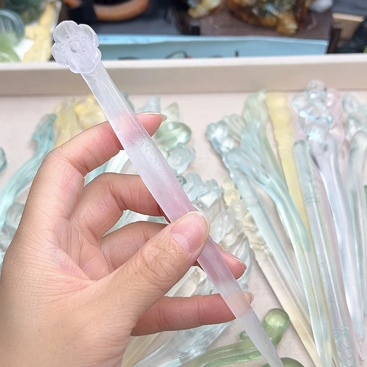 蛇纹石玉未镶嵌发簪