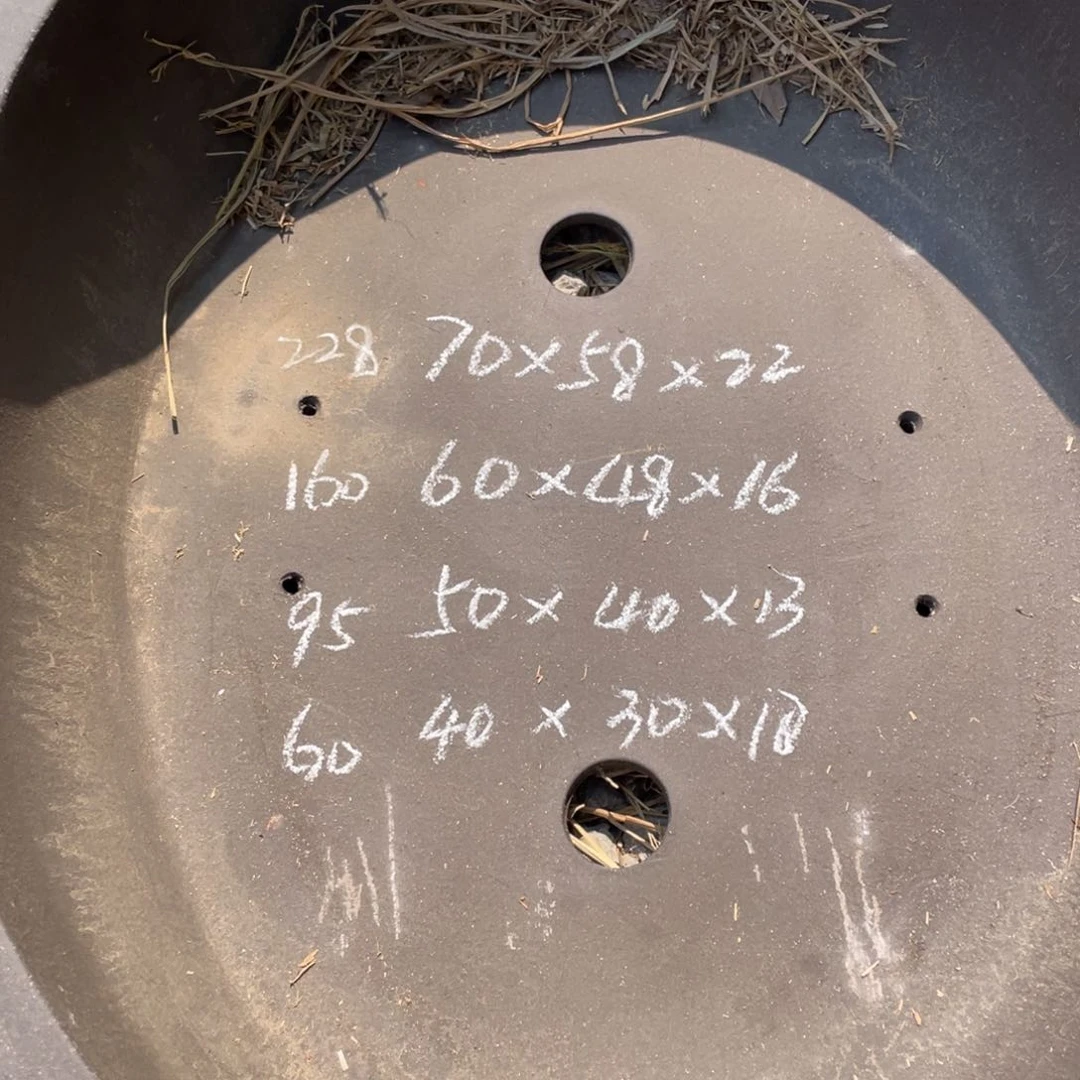 紫砂70/60/50/40黑金沙椭圆一套四只