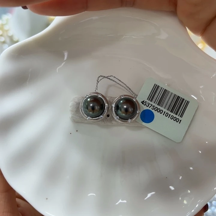 海水珍珠耳饰银S925镶嵌可打6.6折