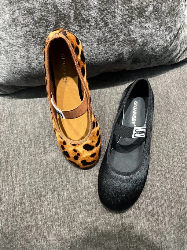 【高端原创欧货】1521-31圆头马毛秋季单鞋玛丽珍鞋四季通用学院风