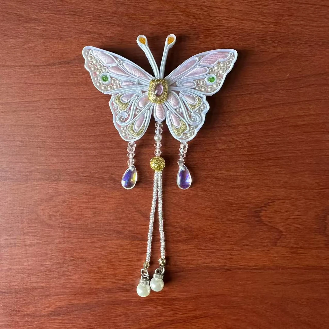 蝴蝶胸针 新中式手工旗袍饰品X0027