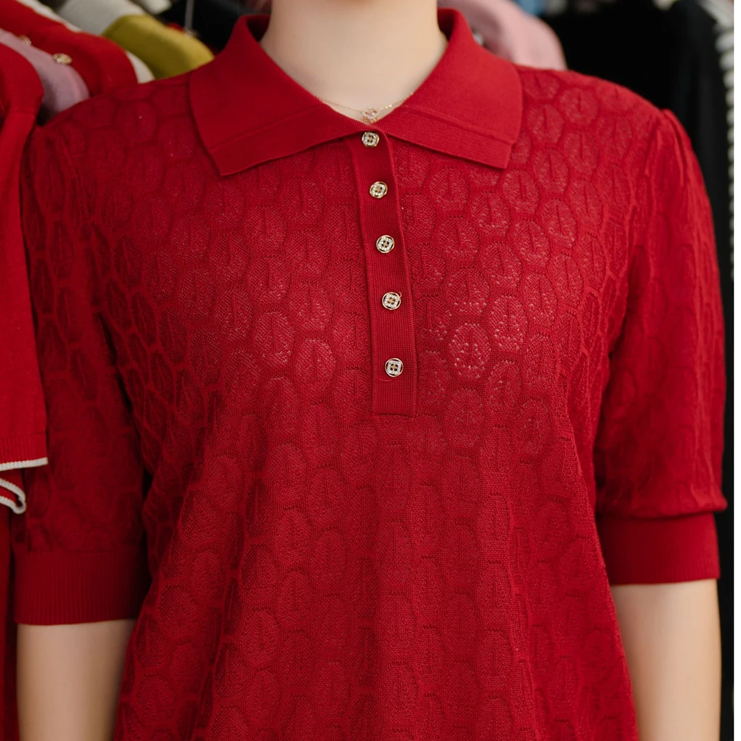 【靓太中老年女装】新款秋季五分袖莱赛尔天丝中老年女装气质宽松