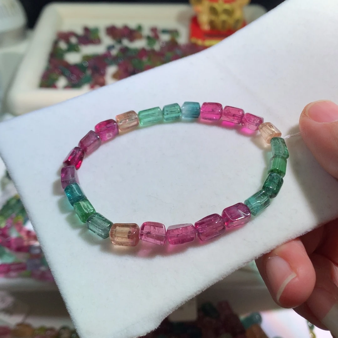 碧玺未镶嵌手链碧玺