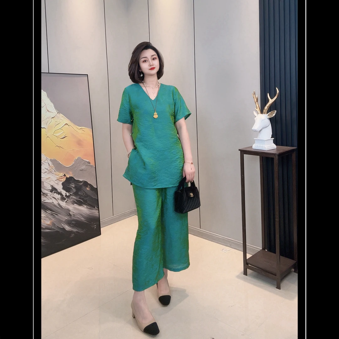 8115【流光溢彩】新中式国风暗纹提花精致套装