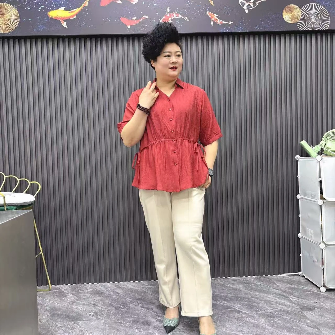 肥大码加大加肥夏季短袖衬衣25-83款