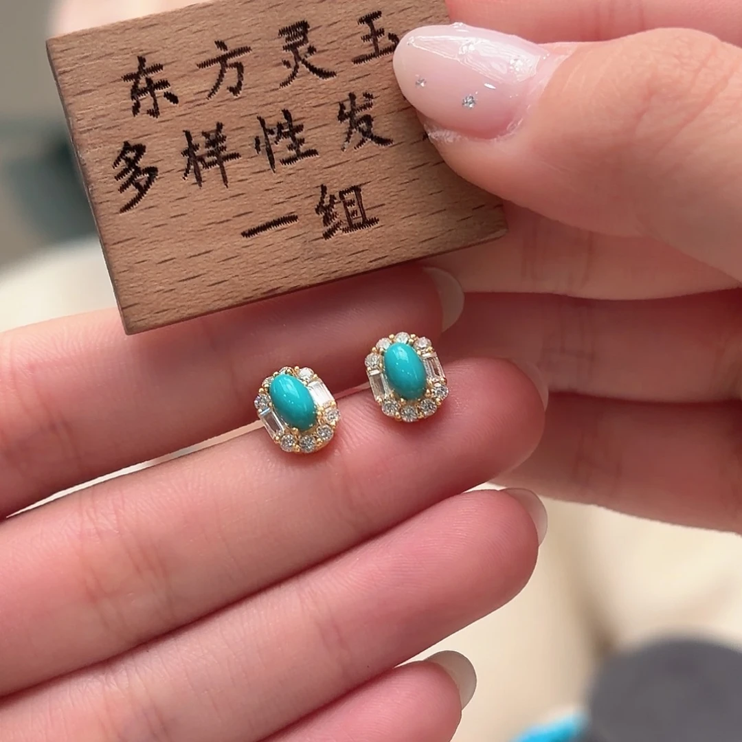 绿松石银S925镶嵌颈饰
