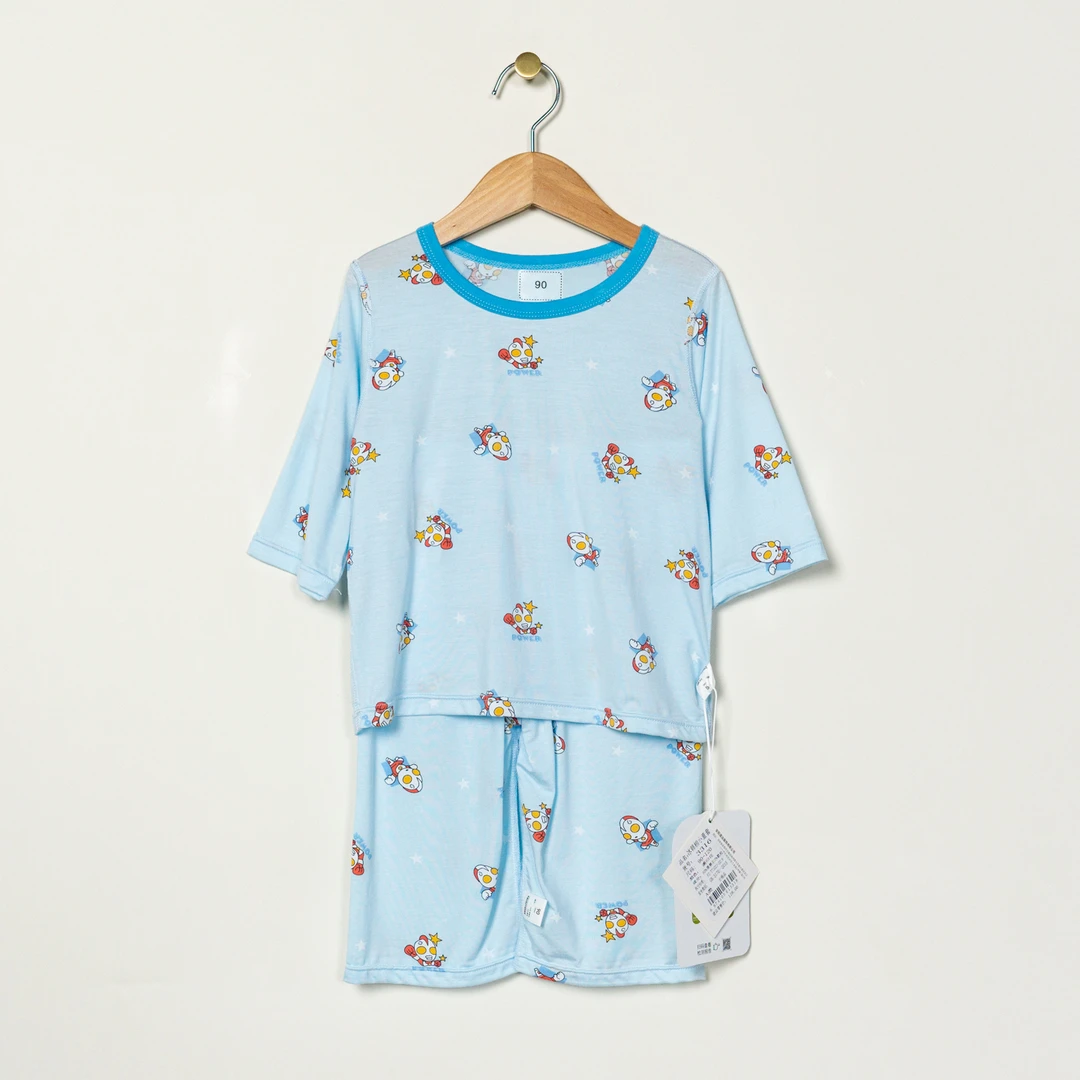 3168-星星奥特曼-夏季超薄莱赛尔凉感7分袖7分套装空调家居服睡衣