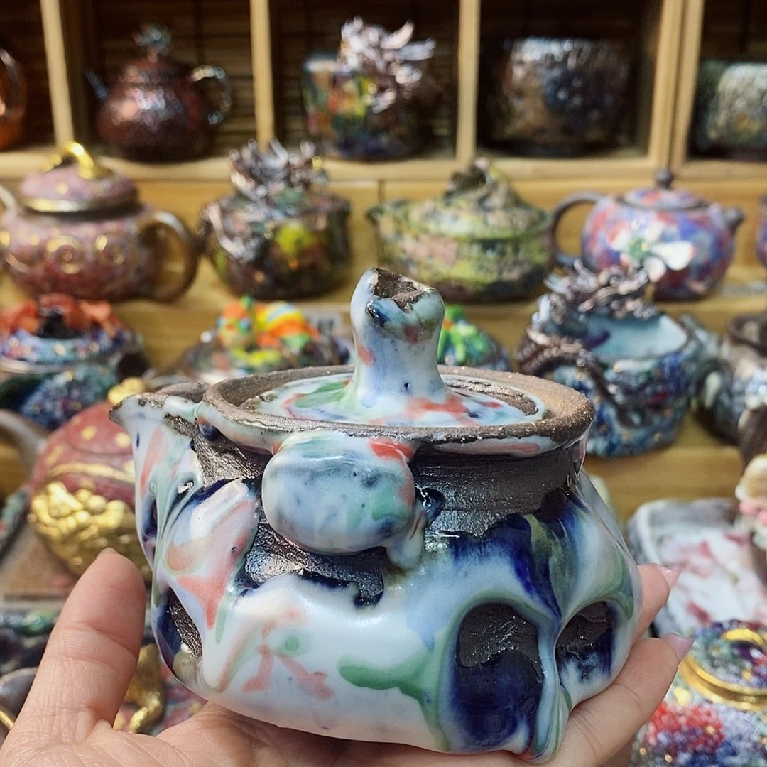 粗陶柴烧志野茶器